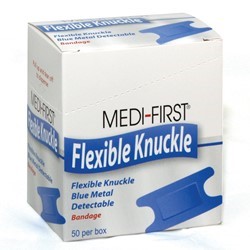 Box of metal detectable bandages